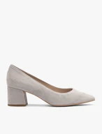Velours-Pumps mit spitzer Zehe