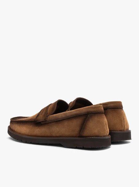 Braune Herren-Slipper-Mokassins