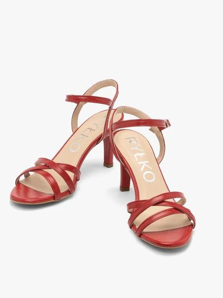 Rote Stiletto-Sandalen für Frauen