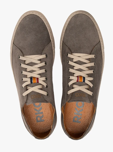 Gray suede men’s sneaker-style shoes