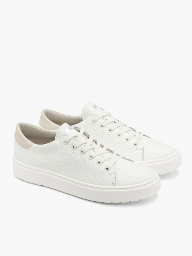 White sporty shoes with lightweight sole