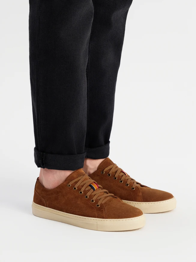 Brown suede men’s sneakers