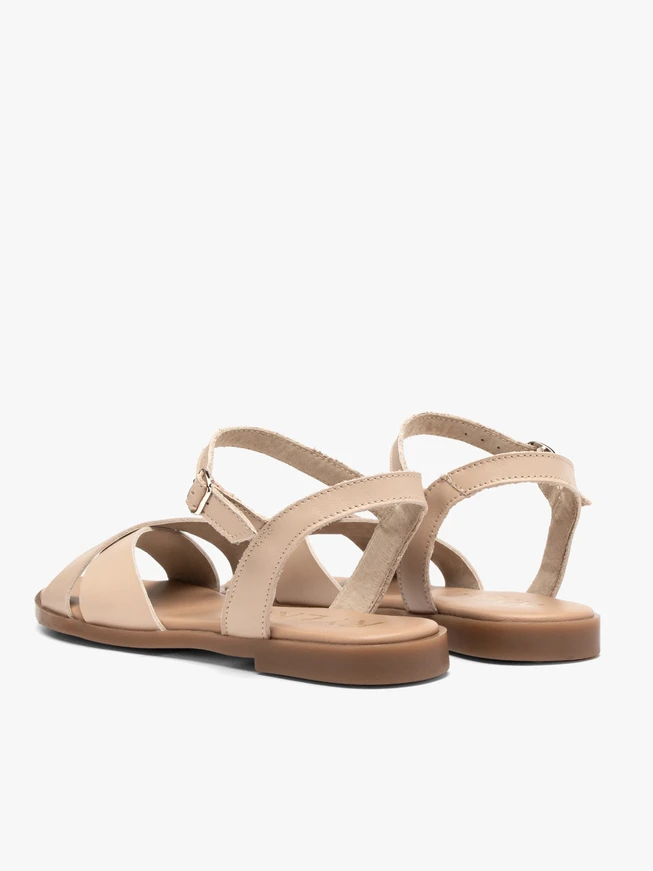 Beige flat women’s sandals