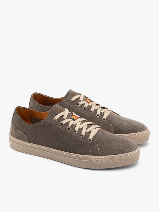 Gray suede men’s sneaker-style shoes