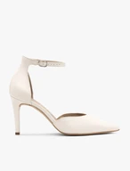 Zweiteilige cremefarbene Stiletto-Pumps