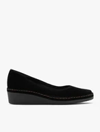 Schwarze Plateau-Pumps aus Velours