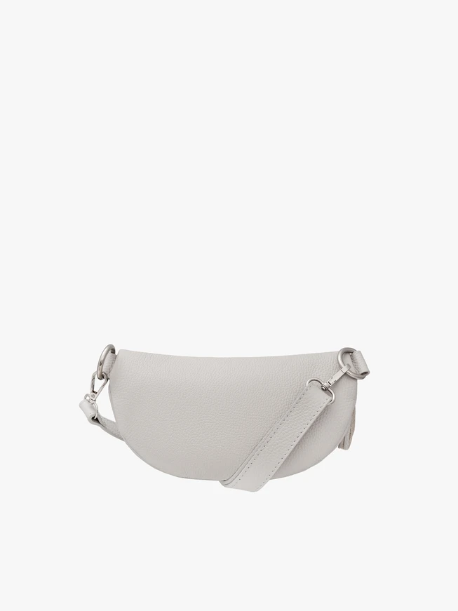 Hellgraue Nierentasche mit Quaste