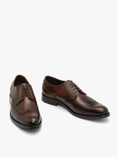 Dunkelbraune elegante Herren Brogues