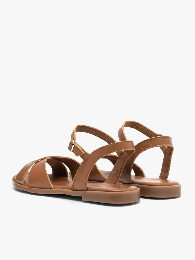 Light brown flat women’s sandals