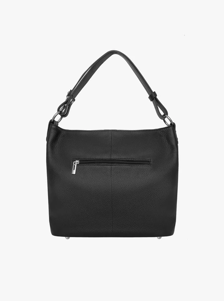 Große schwarze Shopper-Tasche mit Reißverschluss