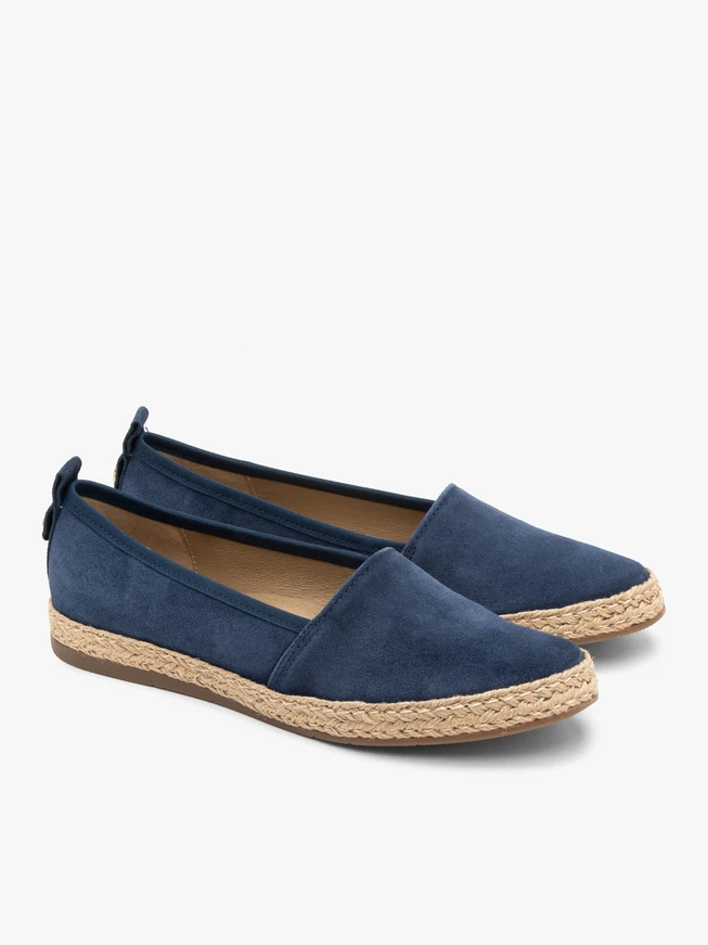 Navy suede espadrilles