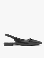 Schwarze Slingback-Ballerinas