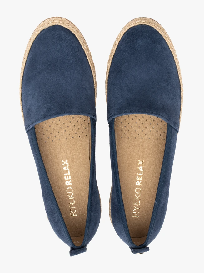 Navy suede espadrilles