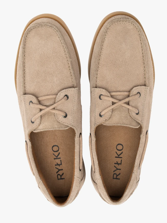Gray lace-up loafers
