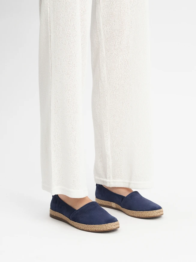 Navy suede espadrilles