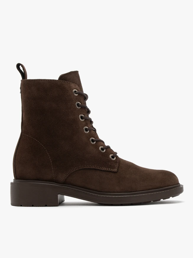 Brown women’s suede ankle boots