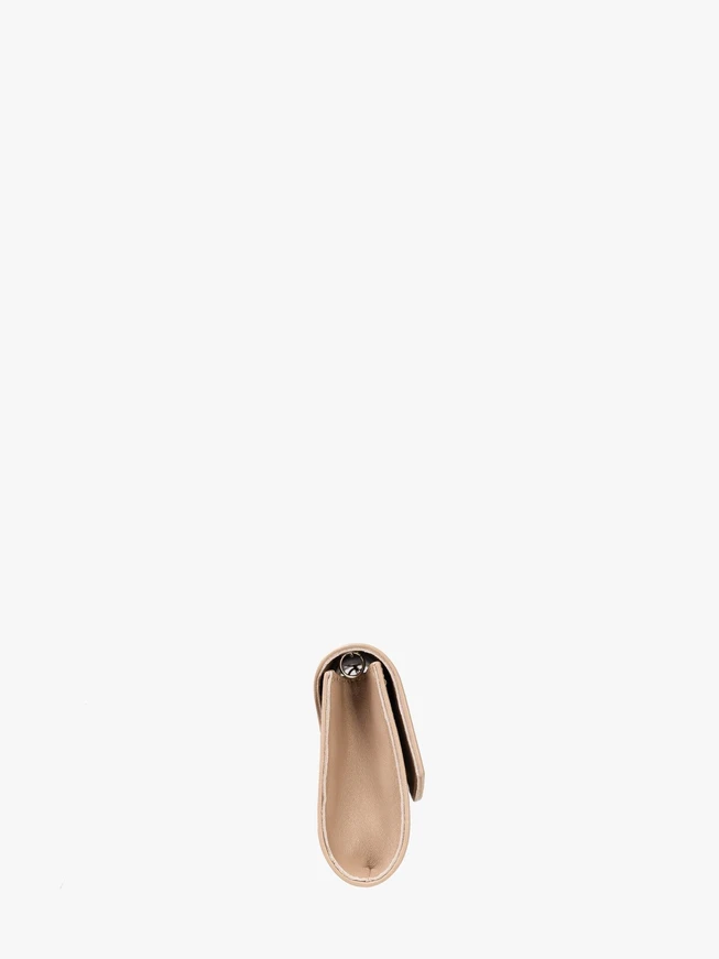 Kleine beige Handtasche mit Kettenriemen