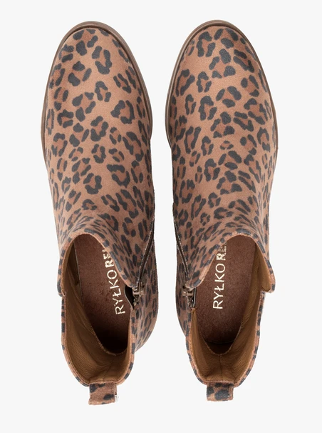 Damenstiefel mit Leopardenmuster