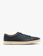 Marineblaue Leder-Turnschuhe für Männer