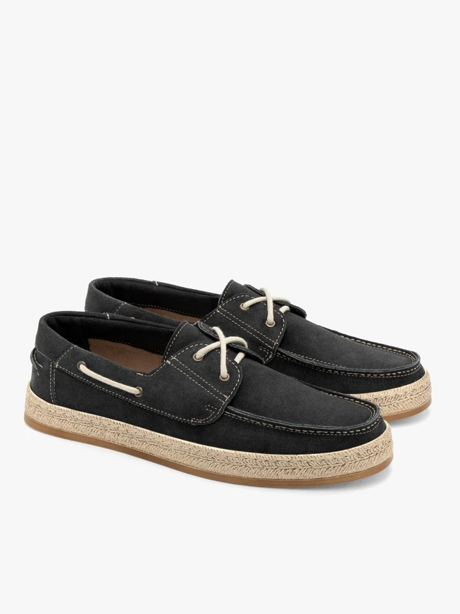 Dunkelgraue Velours-Herrenhalbschuhe mit Zierschnürung