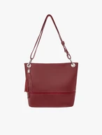 Kastanienbraune Shopper-Tasche mit Haken- und Ösenverschluss
