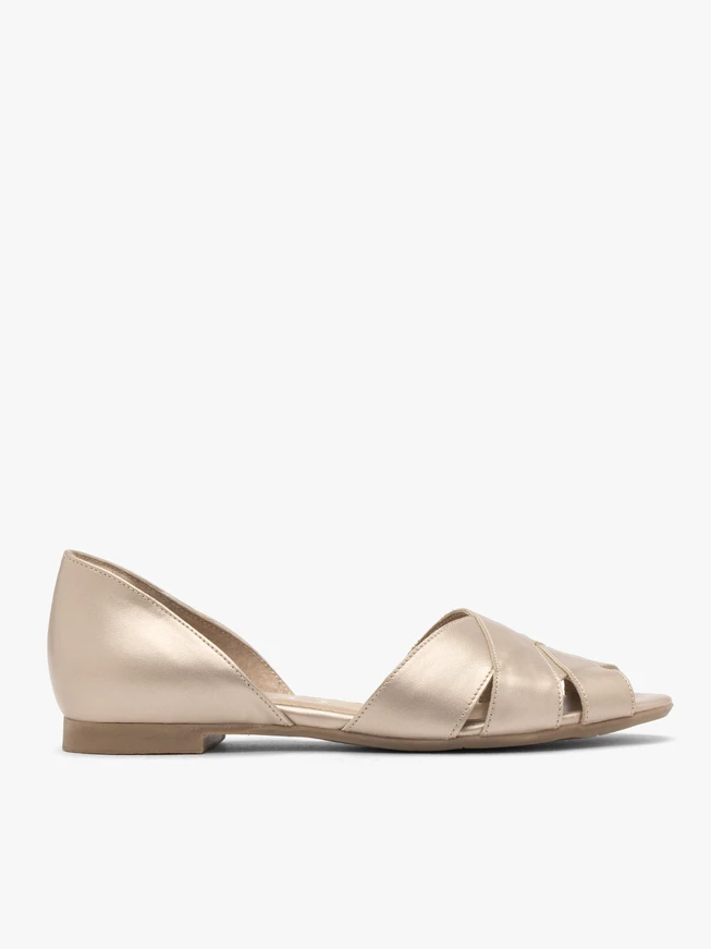 Platin-Sandalen mit Piepens-Zehe