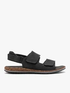 Dunkelgraue Herren-Klettverschluss-Sandalen
