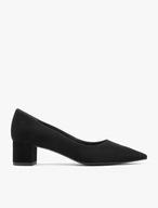 Schwarze Velourspumps