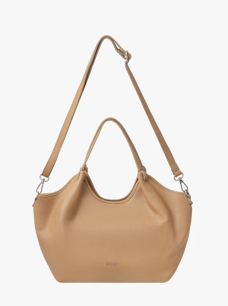 Beige geräumige Shopper-Tasche