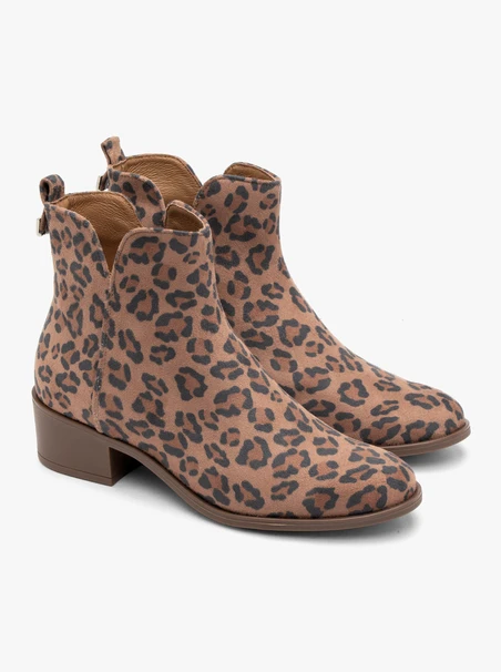 Damenstiefel mit Leopardenmuster
