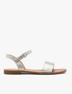 Flache Damen-Sandalen in Silber