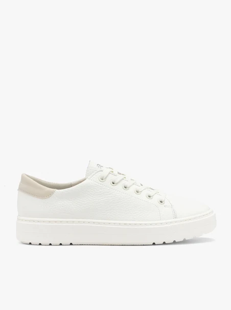 White sporty shoes with lightweight sole