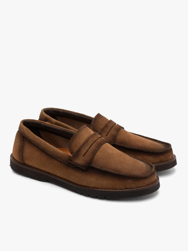 Braune Herren-Slipper-Mokassins