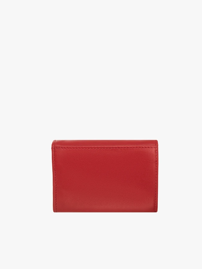 Red wallet with silver details
