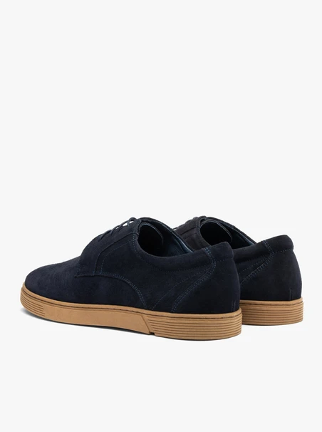 Granatowe półbuty męskie w stylu casual