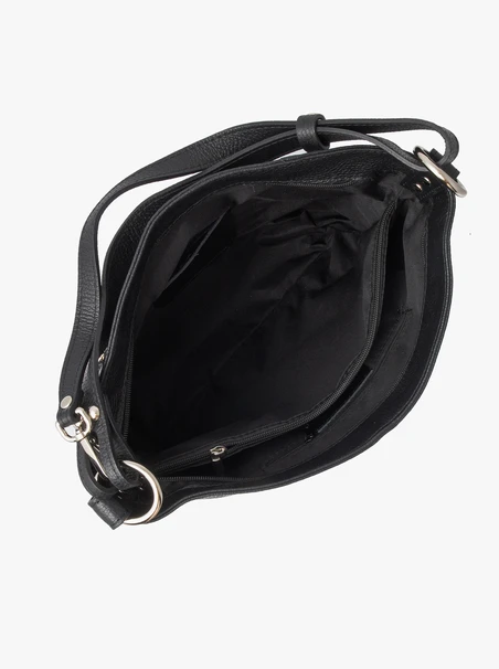 Große schwarze Shopper-Tasche mit Reißverschluss