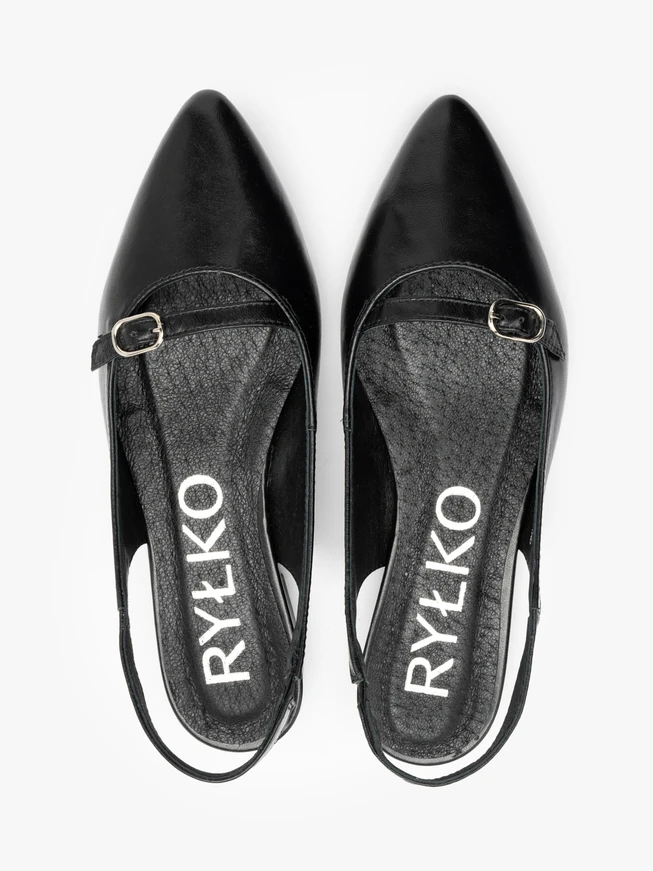 Black slingback ballerinas