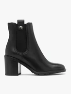 Black Chelsea boots with chunky block heel