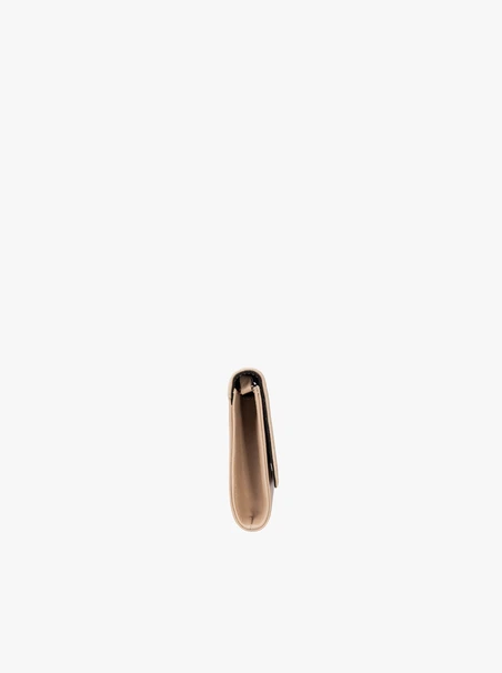 Small beige clutch bag