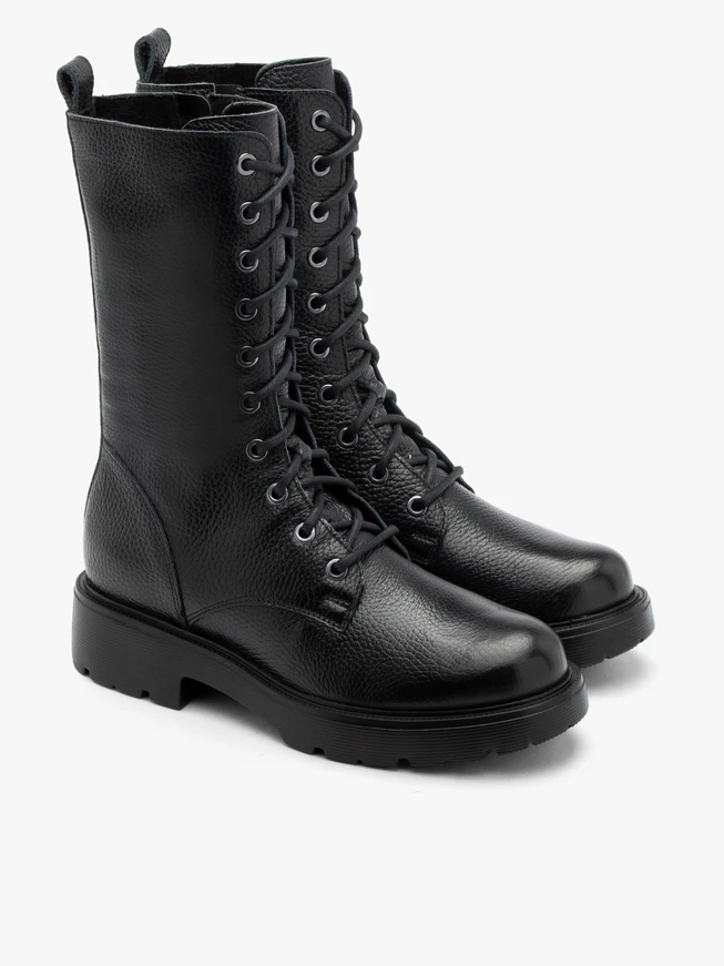 Schwarze hohe Damenstiefel