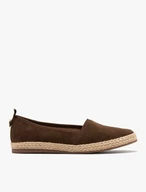Brown suede women’s espadrilles