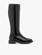Klassische schwarze Stiefel mit schmalem Schaft