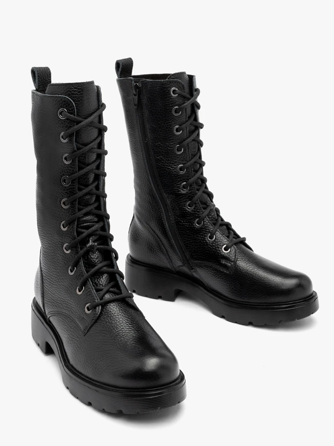 Schwarze hohe Damenstiefel