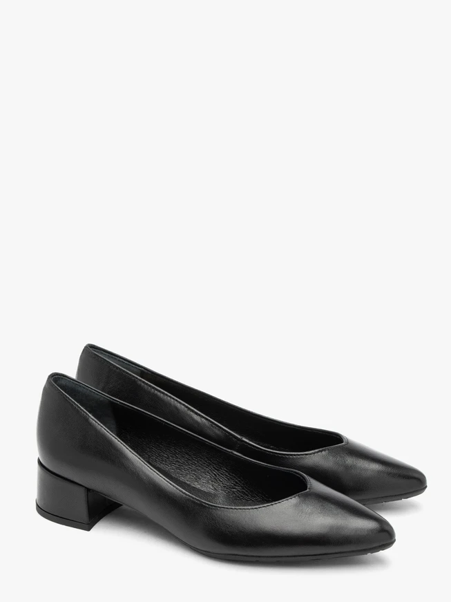 Schwarze spitz zulaufende Pumps für Frauen