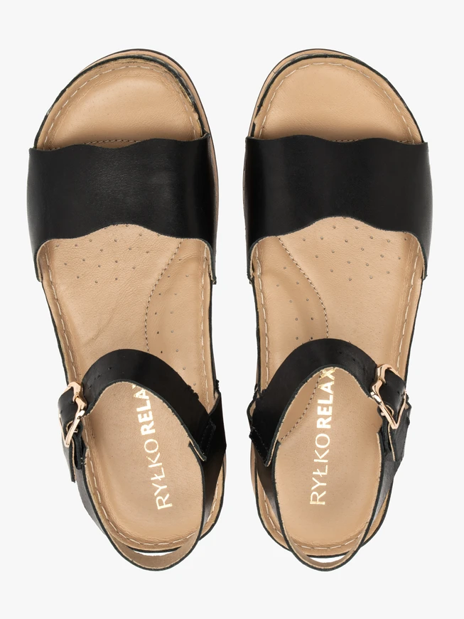 Schwarze Damen Plateausandalen