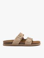 Flache Damen-Flip-Flops aus Sand