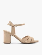 Damen-Sandalen mit Velours-Absatz