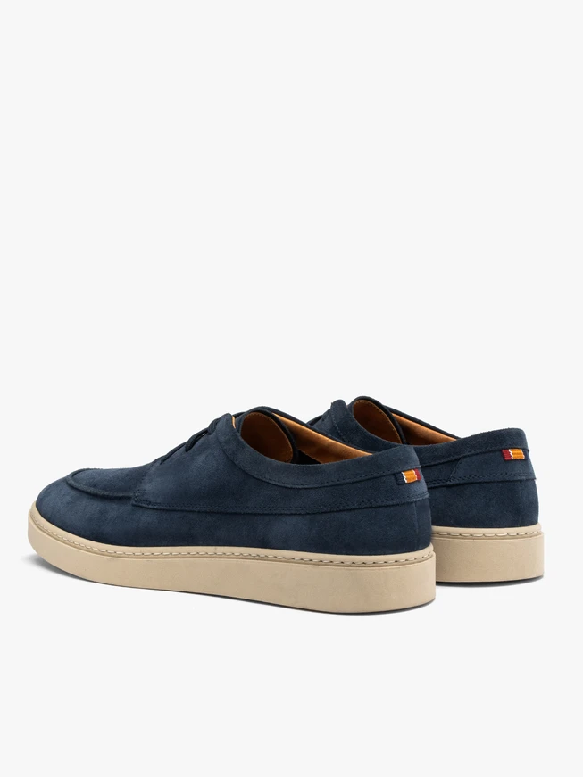 Navy lace-up men’s shoes