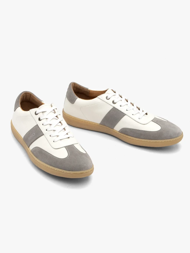 Weiße Schnürhalbschuhe für Männer