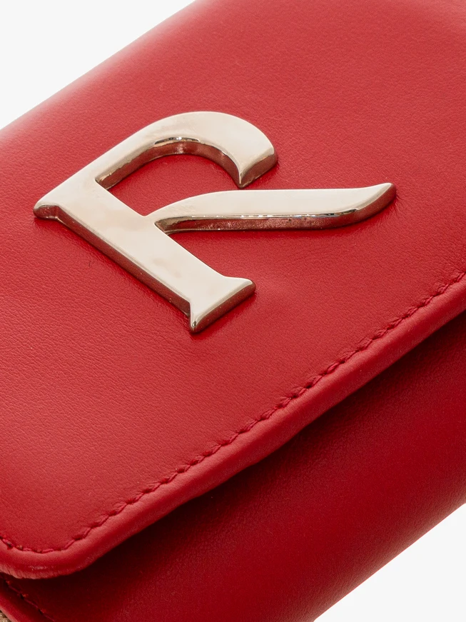 Red wallet with silver details